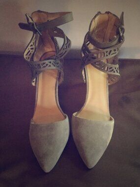 Joe's Jeans Grey Suede Heels